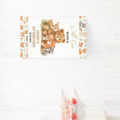 Bos bosdieren Wild One 1e verjaardag Spandoek (Insitu)