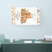 Bos bosdieren Wild One 1e verjaardag Spandoek (Beurs)