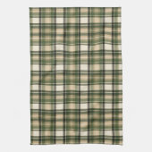 Bos bosgroen tartan geruit theedoek (Verticaal)