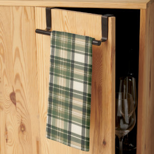 Bos bosgroen tartan geruit theedoek