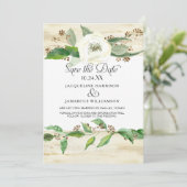 Bos Bosgrond Blad BOHO Foto Sla de Datum Op Save The Date (Staand voorkant)