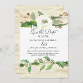 Bos Bosgrond Blad BOHO Foto Sla de Datum Op Save The Date (Voorkant / Achterkant)