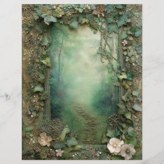 Bos bosgrondstoffen Junk Journal Scrapbook Papier