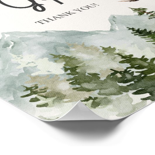 Bos bospas kaarten en geschenken feest teken poster (Hoek)