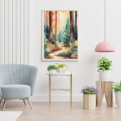 Bos bosrijk in Waterverf Poster