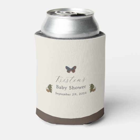  Bos Botanische Lovebug Baby shower Blikjeskoeler (Blikje Achterkant)