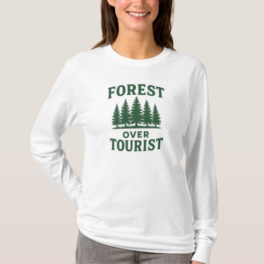 Bos boven toerist - t-shirt (Voorkant)