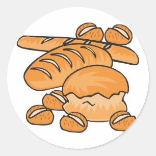 bos brood en broodjes ronde sticker