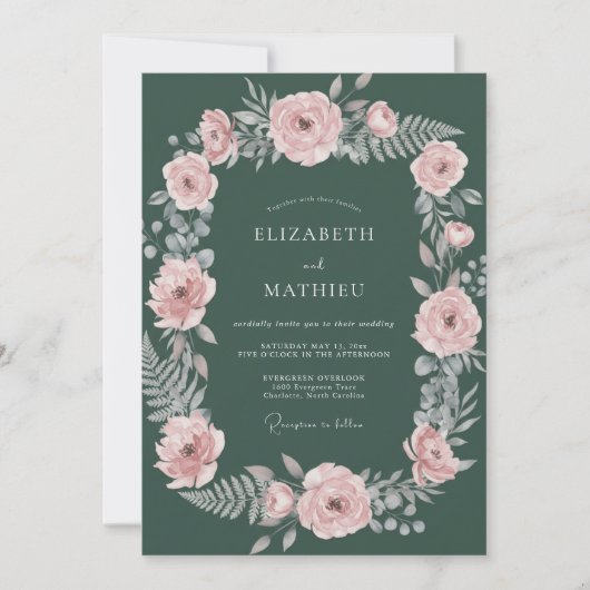 Bos Bruidssuite Eucalyptus Bruiloft Kaart (Voorkant)