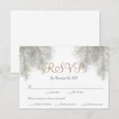 Bos Bruiloft Berg Bruiloft Een Winter Bruiloft RSVP Kaartje (Voorkant / Achterkant)