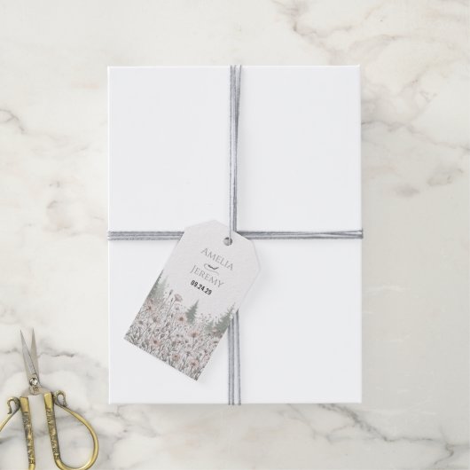 Bos Bruiloft Cadeaulabel (Met Touw)