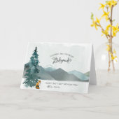 Bos Bruiloft in Landelijke Stijl Wil Je Mijn Bruid Kaart (Gele Bloem)