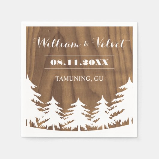 Bos bruiloft servetten (Voorkant)