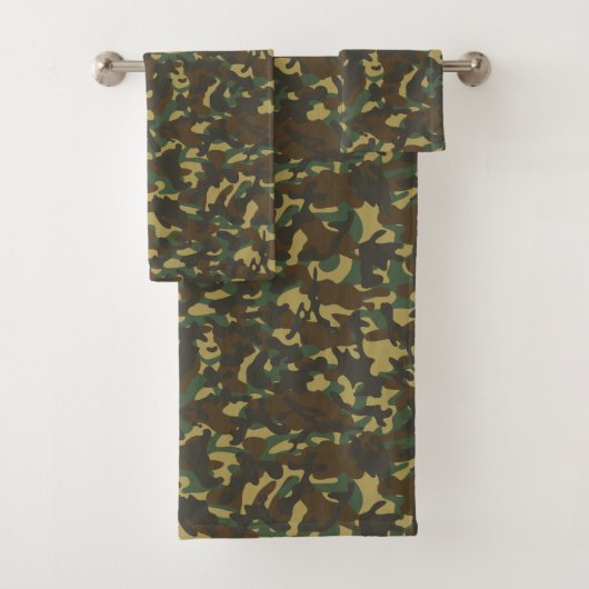 Bos camouflage bad handdoek (Insitu)