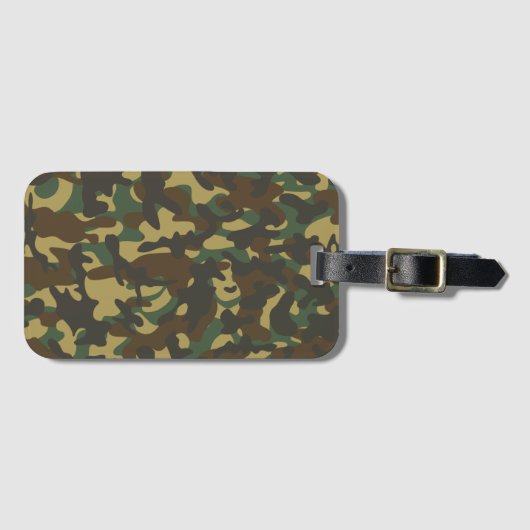 Bos camouflage bagagelabel (Voorkant (horizontaal))