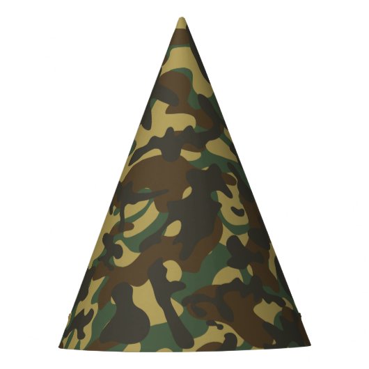 Bos camouflage  feesthoedjes (Voorkant)