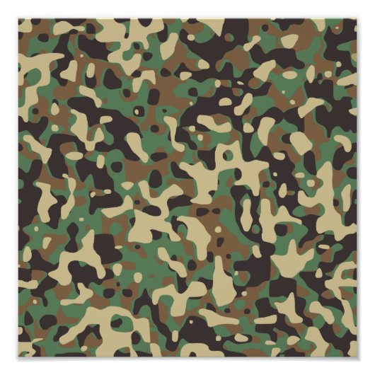 Bos Camouflage Foto Afdruk (Voorkant)
