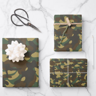 Bos camouflage  inpakpapier vel