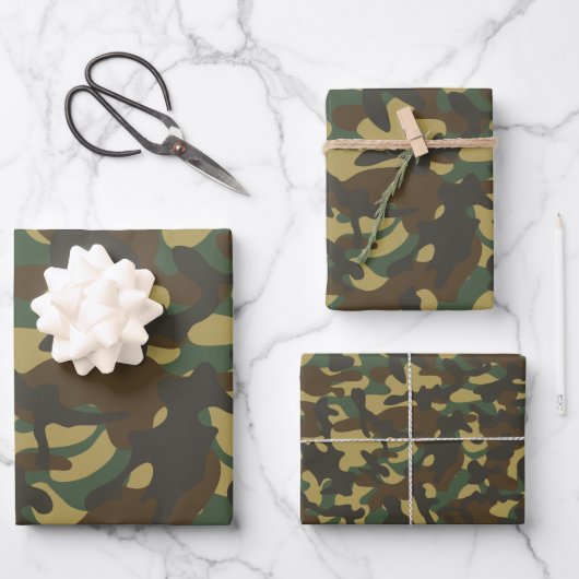 Bos camouflage inpakpapier vel (Voorkant)