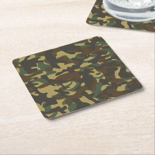 Bos camouflage  kartonnen onderzetters