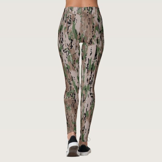 Bos camouflage lichtgroen leggings (Achterkant)