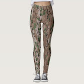Bos camouflage lichtgroen leggings (Voorkant)