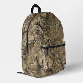 Bos camouflage met droog bladpatroon bedrukte rugzak