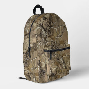 Bos camouflage met droog bladpatroon bedrukte rugzak