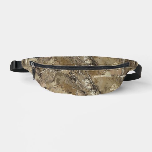 Bos camouflage met droog bladpatroon heuptasje (Voorkant)