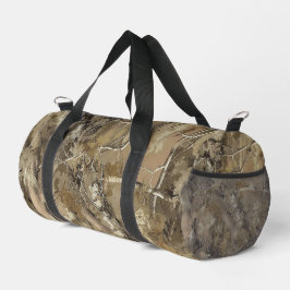 Bos camouflage met droog bladpatroon plunjezak