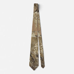 Bos camouflage met droog bladpatroon stropdas