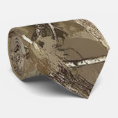 Bos camouflage met droog bladpatroon stropdas (Opgerold)