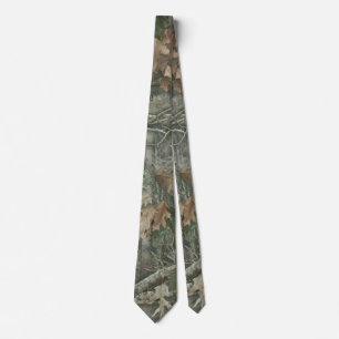 Bos camouflage met droog bladpatroon stropdas