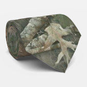 Bos camouflage met droog bladpatroon stropdas (Opgerold)