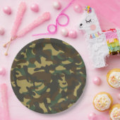 Bos camouflage  papieren bordje (Feest)