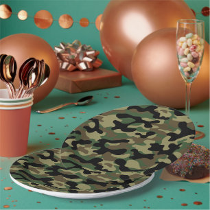 Bos camouflage papieren bordje