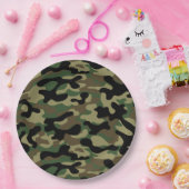 Bos camouflage papieren bordje (Feest)
