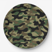 Bos camouflage papieren bordje (Voorkant)