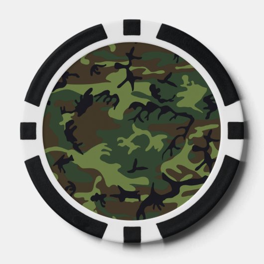 Bos camouflage pokerchips (Voorkant)