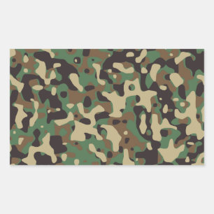 Bos Camouflage Rechthoekige Sticker