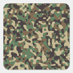 Bos Camouflage Vierkante Sticker