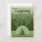  Bos camping briefkaart (Voorkant / Achterkant)