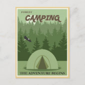 Bos camping briefkaart (Voorkant)