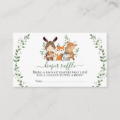 Bos Chic groen Bos Dier Luier Raffle Informatiekaartje (Voorkant)