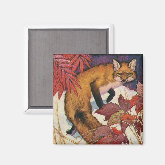  bos Creatures Red Fox Wilde Dier Magneet (Voorkant / Achterkant)