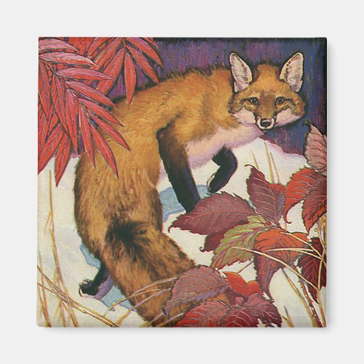  bos Creatures Red Fox Wilde Dier Magneet (Voorkant)