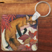  bos Creatures Red Fox Wilde Dier Sleutelhanger (Achterkant)