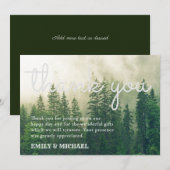 Bos dennenbomen Dank je kaart robuust kraft (Voorkant / Achterkant)