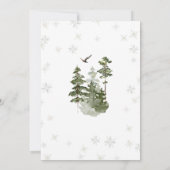 Bos dennenboom Sneeuw in Liefde Winter Vrijgezelle Kaart (Achterkant)