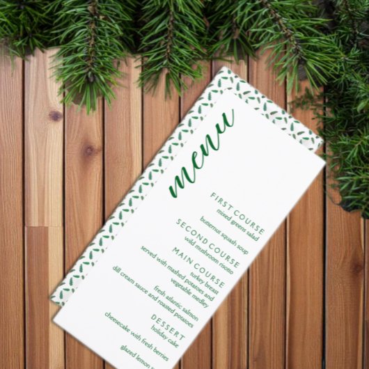 Bos dennenboom takken menu